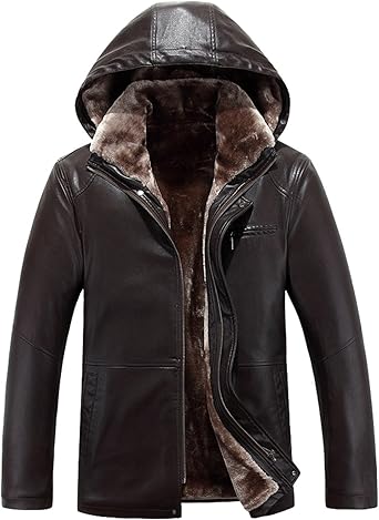 faux leather winter jacket