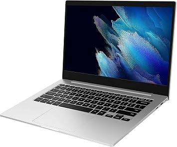 Samsung Galaxy Book Go Laptop PC Computer Qualcomm 7C Pro 4GB Memory 128GB eUFS Storage 18-Hour Battery Compact Light Shockproof WFH Ready WiFi 5, Silver