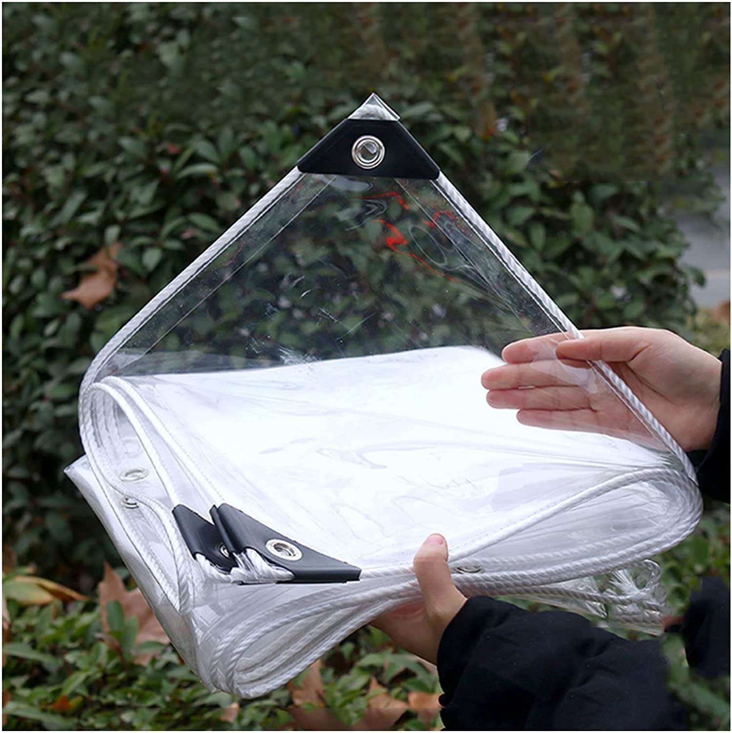 Waterproof Window Curtains Transparent 72 X 96 Inch Outdoor Balcony Curtains Clear, 500 GSM Rain Sun Dust Privacy Cold Protections Balcony Curtains-image-30