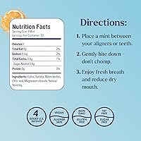 Vista 6 de Movemints Clear Aligner Mints - Mentas patentadas, alternativa comestible a los masticables - Refresca el aliento y mejora la boca seca con xilitol