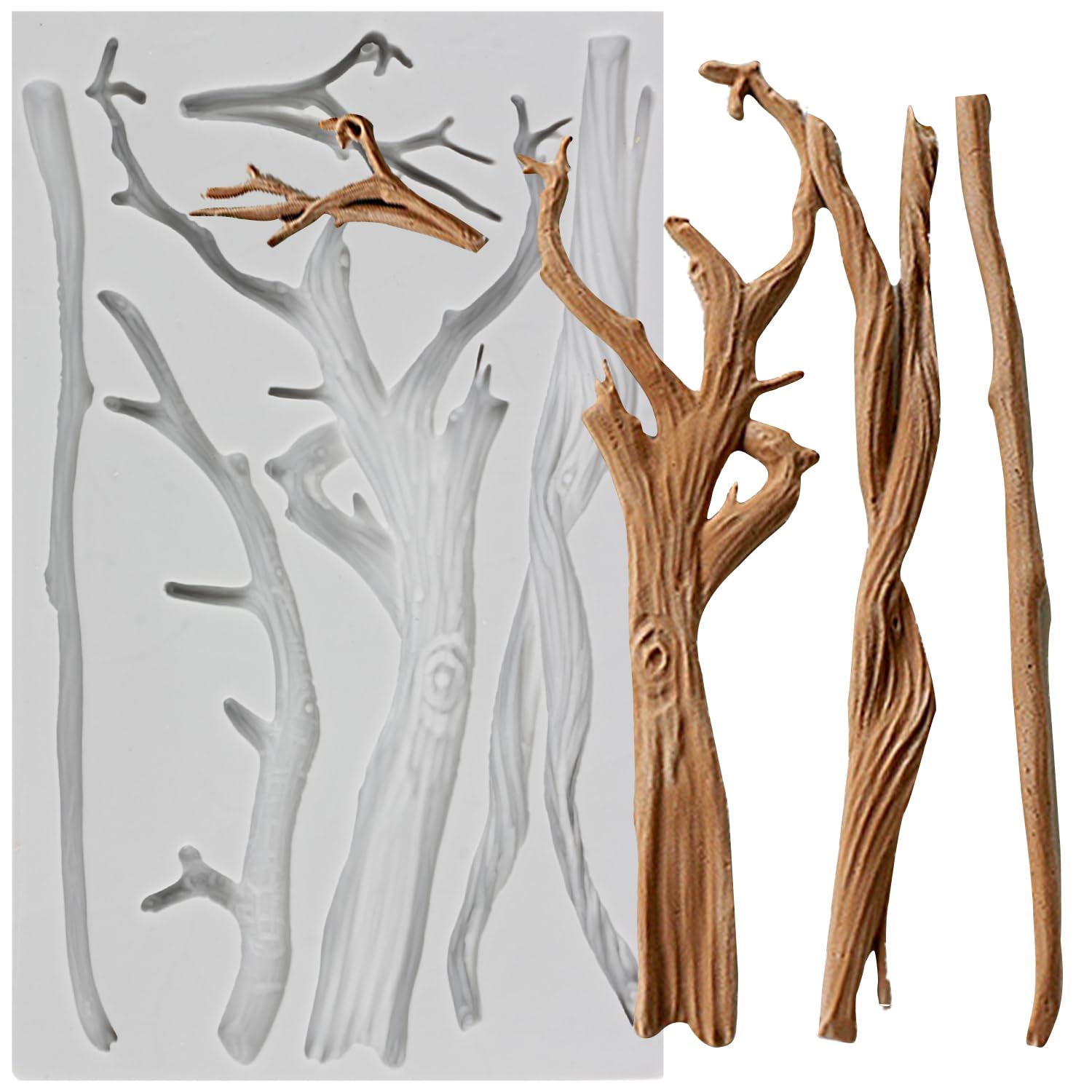 MYPRACS Tree Branch Silicone Fondant Mould Tree Branch Chocolate Moulds