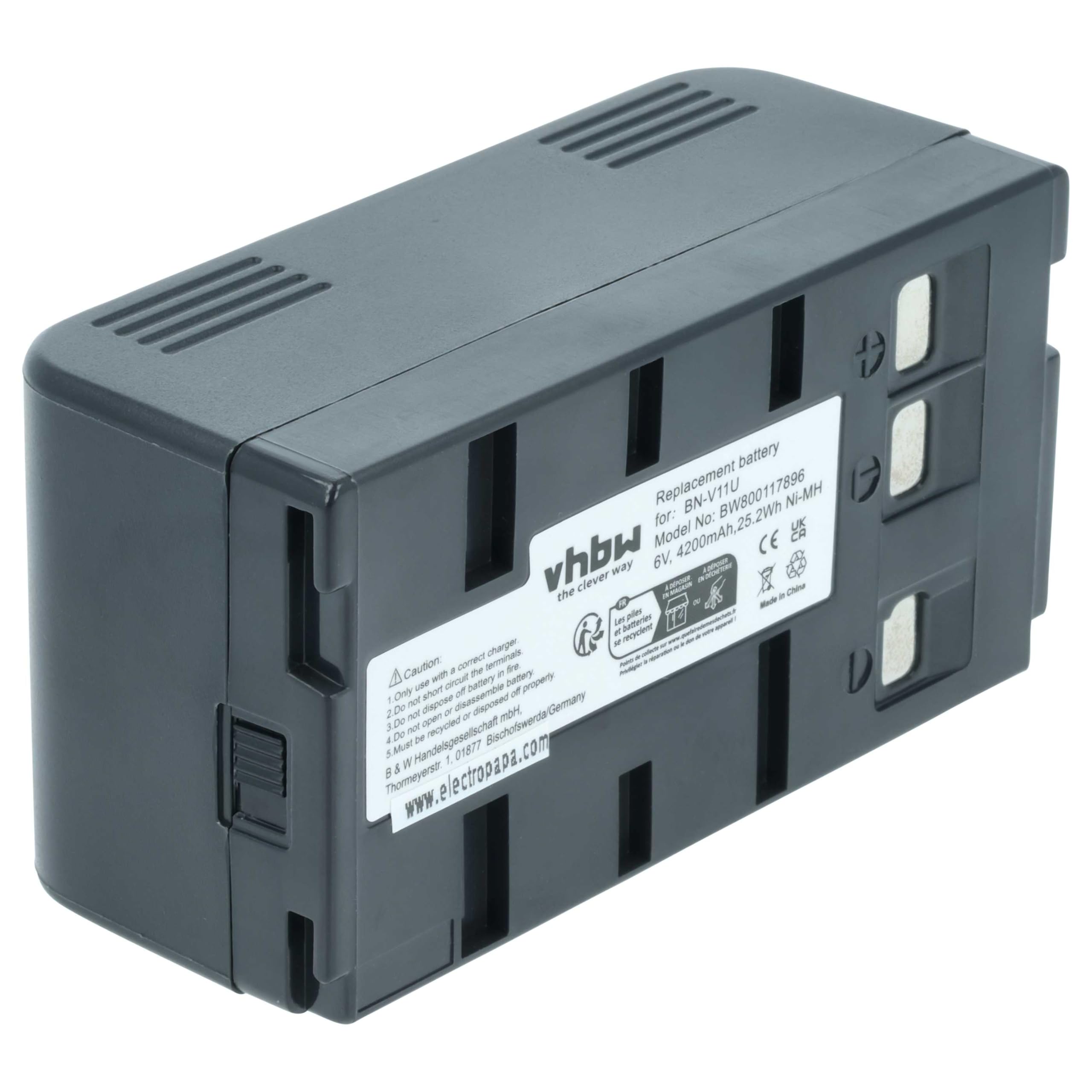 vhbw batteria compatibile con RCA PSC-20, PSC24C, PSC15, PSC-15, Pro-V800C, PSC-2, PSC20, PSC-15C, PSC2, PSC15C fotocamera (4200mAh, 6V, NiMH)
