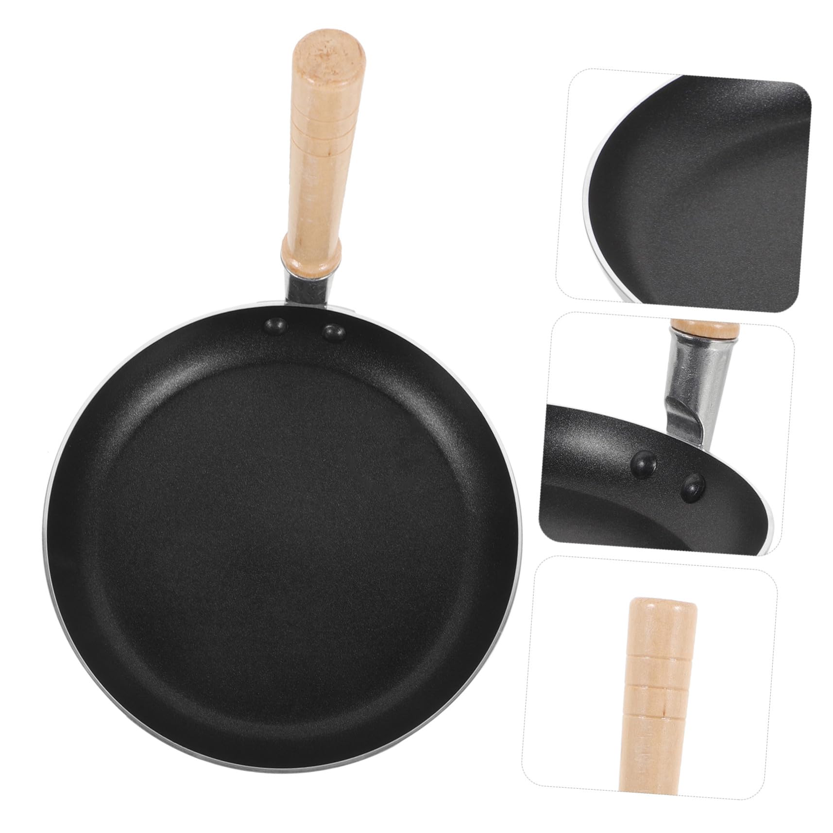 Garneck Padella per Uova Antiaderente in Alluminio Piccolo Formato Manico Verticale, Pratica per Uso Familiare e Cucina Giapponese