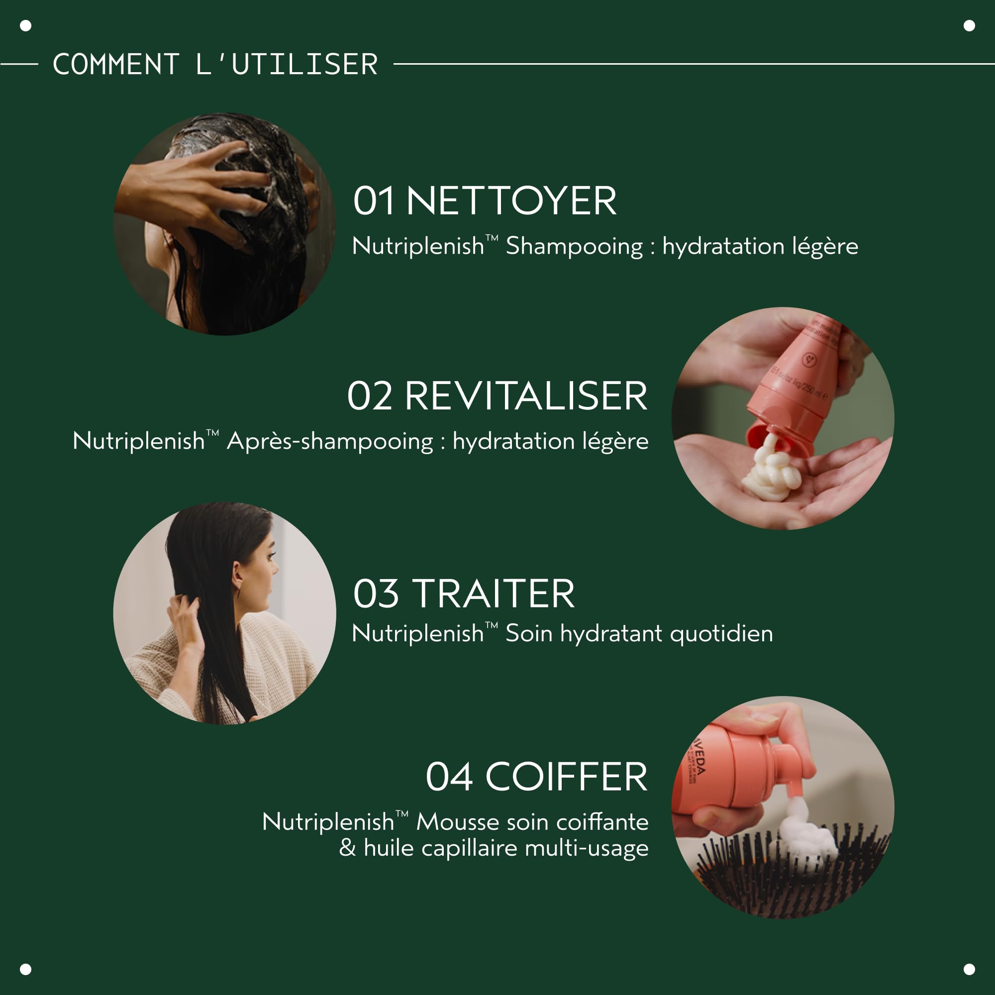 Aveda Nutriplenish Masque traitant Hydratation légère | Masque revitalisant cheveux fins à moyens | Huile de grenade biologique, huile de coco, beurre de mangue, 150 ml