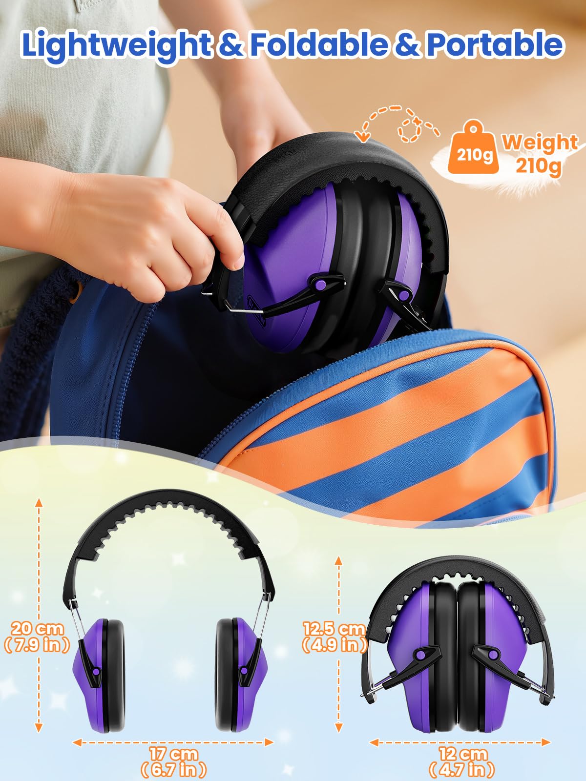 Dr.meter Ear Muffs for Noise Reduction: EM100 SNR27.4 Kids Ear Protection view 7