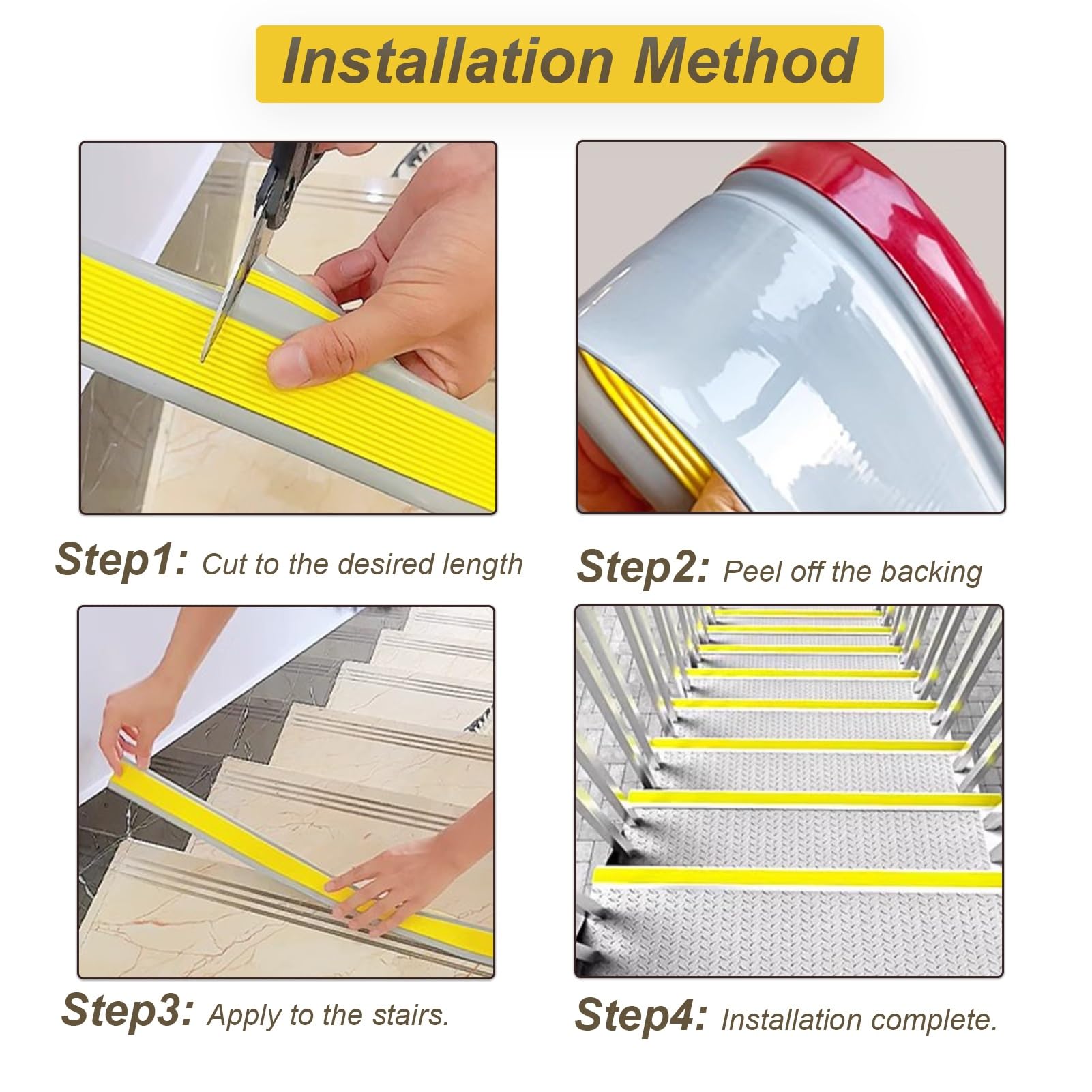 Perfil de Transición para Suelo Protector de Borde de Escalera de Goma Autoadhesivo, Antideslizante, Impermeable, Cinta Protectora para Escalones de Interior y Exterior(Green,W10cm H4cm L8m)