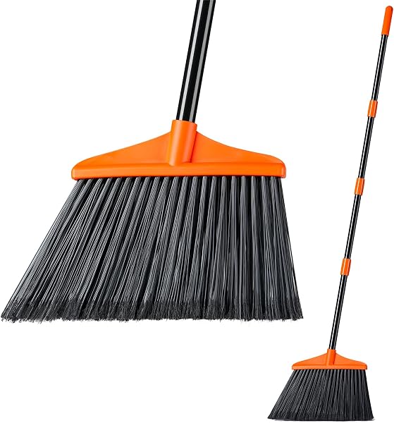 Lifewit Strong Broom with adjustable handle for versatile indoor and outdoor use