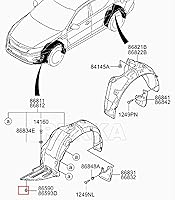 Vista 5 de Rexka 10 piezas de guardabarros tipo empuje de sujeción de clip de retención compatibles con Hyundai Kia 86595-2T500 Accent, Azera, Elantra, Equus
