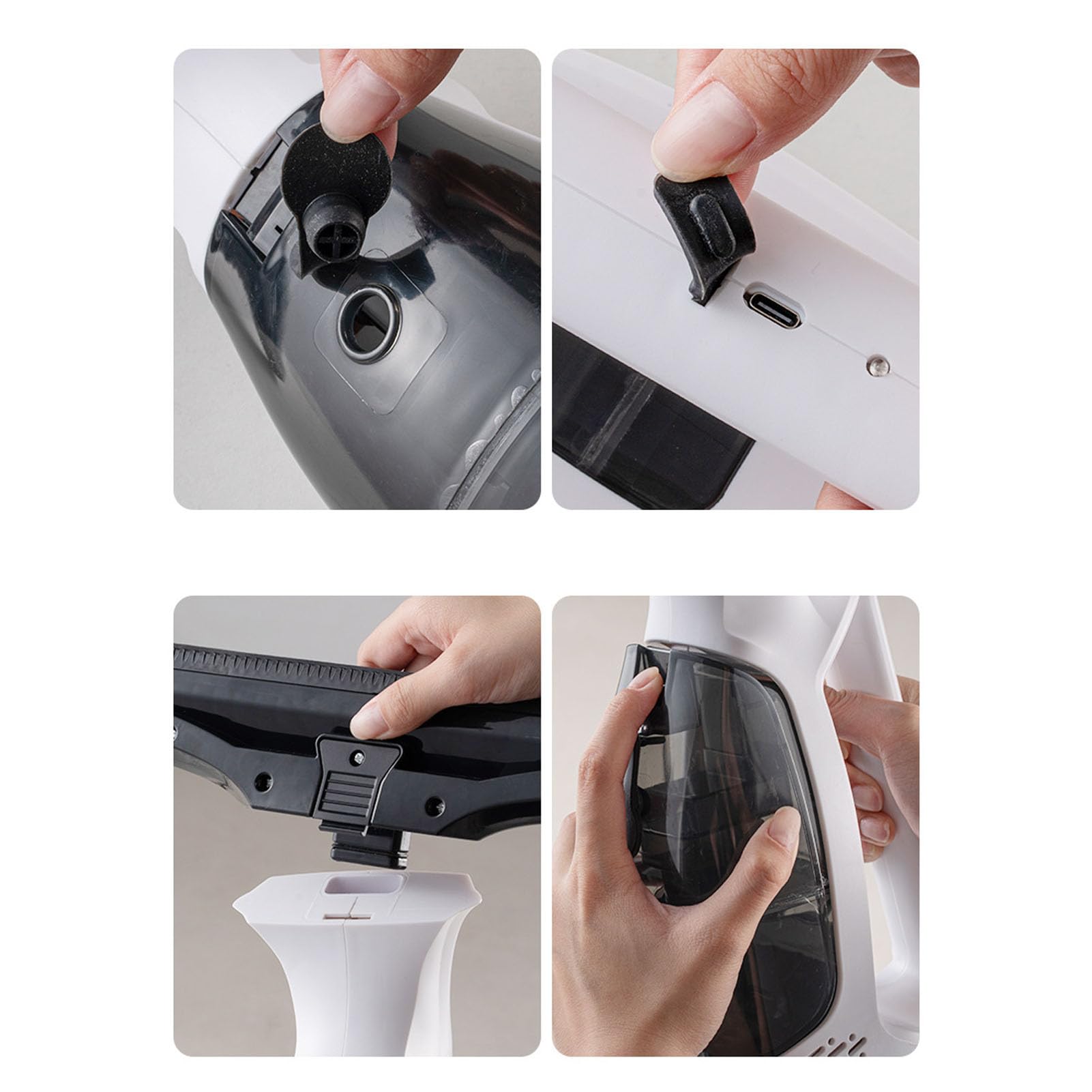 Cryfokt Window Vacuum Cleaner Strong Suction Electric Squeegee for Home