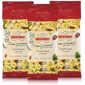 Tiberinos Real Italian Meals - Cavatelli pasta with beans and broccoli 7 oz