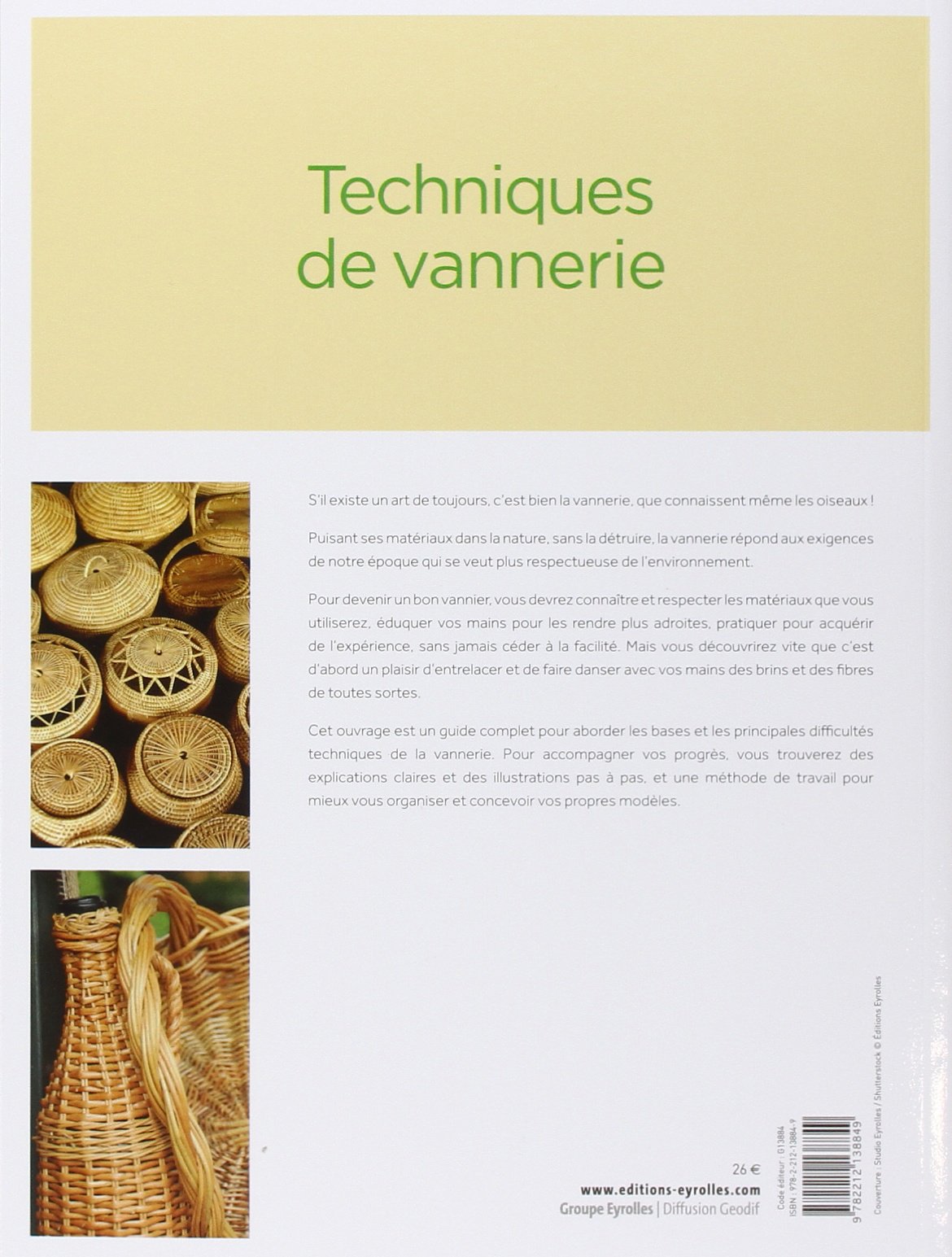 Techniques de vannerie : Jonc, paille, raphia, rotin, osier