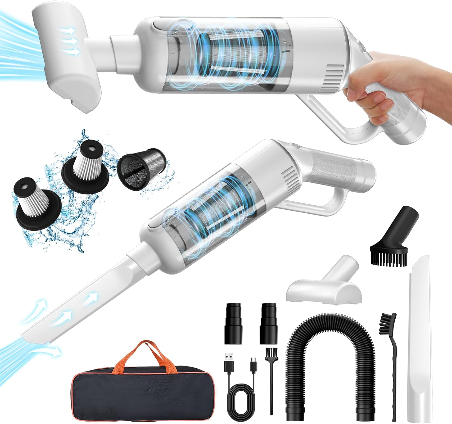 Cordless Handheld Car Vacuum Cleaner 9000Pa Portable Car