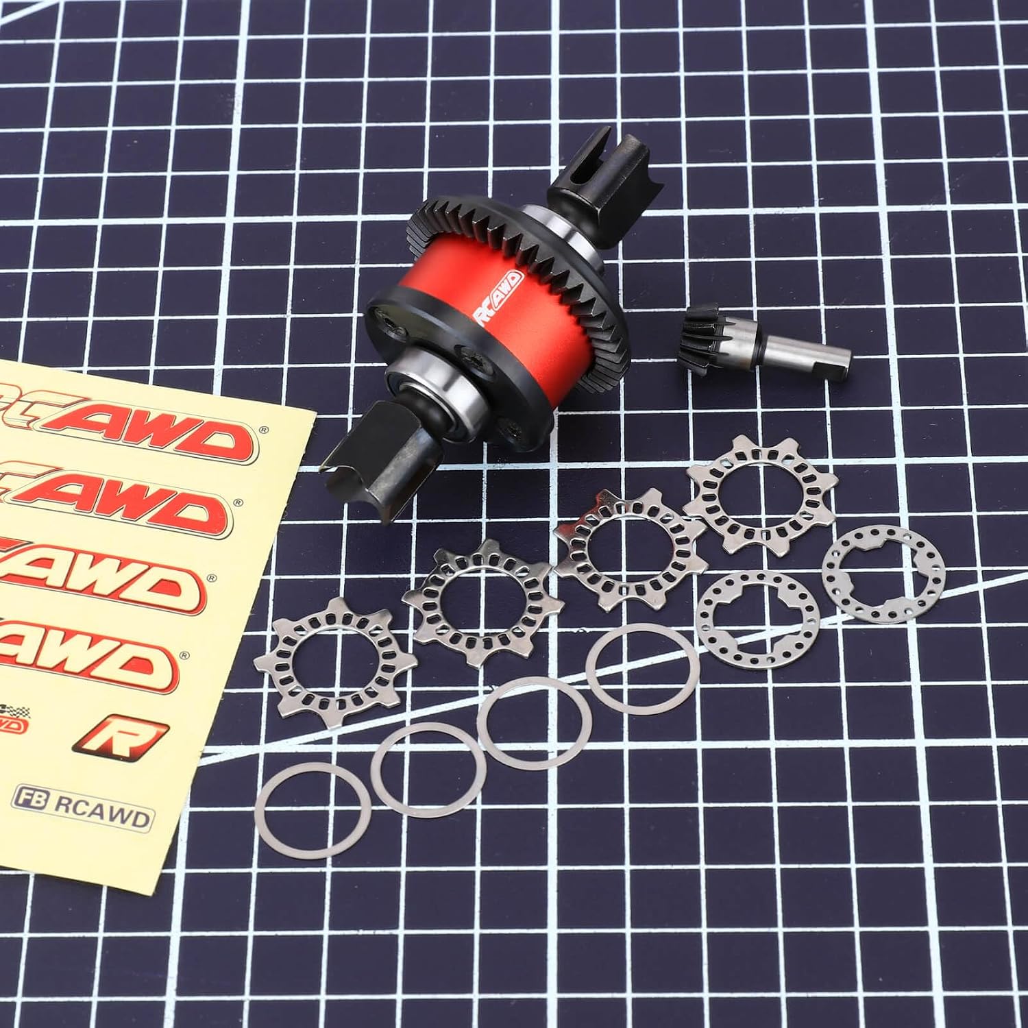 RCAWD Limited Slip Differential 43t Front Rear Diff Gear 10t Input Gear for Arrma 1/7 Fireteam Limitless Infraction Felony Mojave 1/8 Typhon Kraton Outcast Talion Notorious 6S Series Upgrades Part