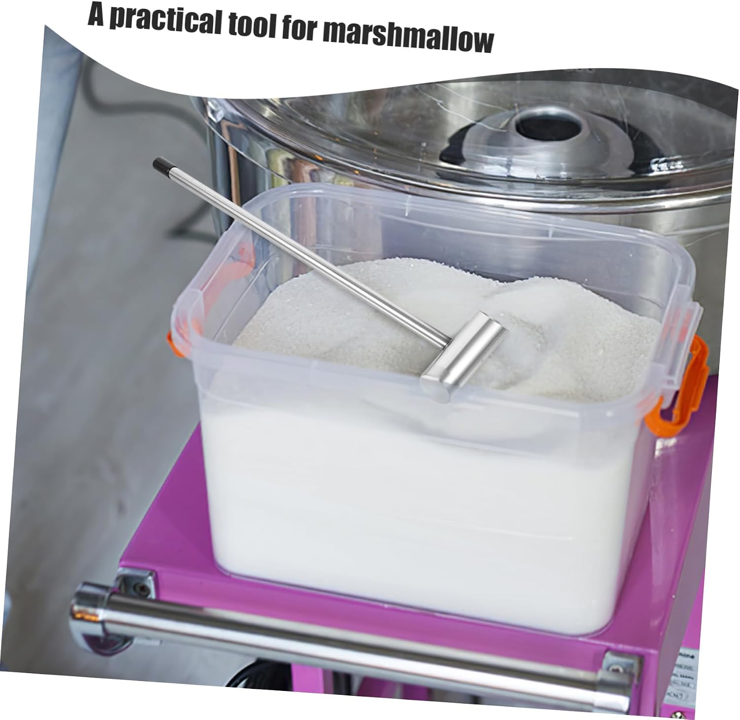 Stainless Steel Marshmallow Spoon for Marshmallow Machines Sturdy Thick Sugar Scoop Accessory Convenient Kitchen Tool for Sweet Treats