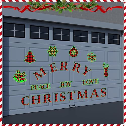 Miniatura 3 de Kanayu 32 piezas de imanes de Navidad para puerta de garaje, imanes de puerta de garaje que brillan en la oscuridad, calcomanías magnéticas