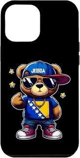 JEBIGA Cute Teddy Bear Funny Bosnian Flag Gift BiH Bosna Case for iPhone 12 Pro Max