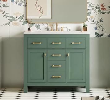 Virubi 36" Bathroom Vanities with Sink Set,Green Bathroom Storage Cabinet
