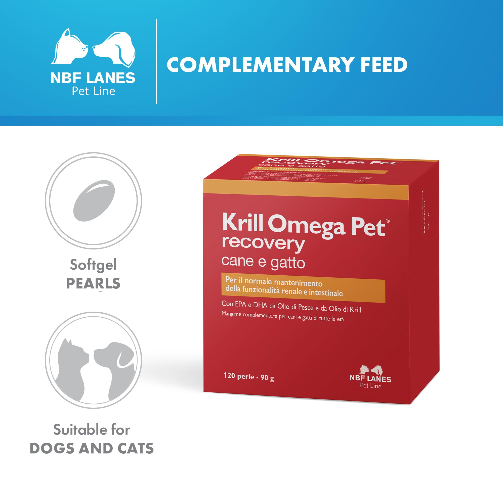 N.b.f. Lanes Krill Omega Pet Recovery 120 Perle