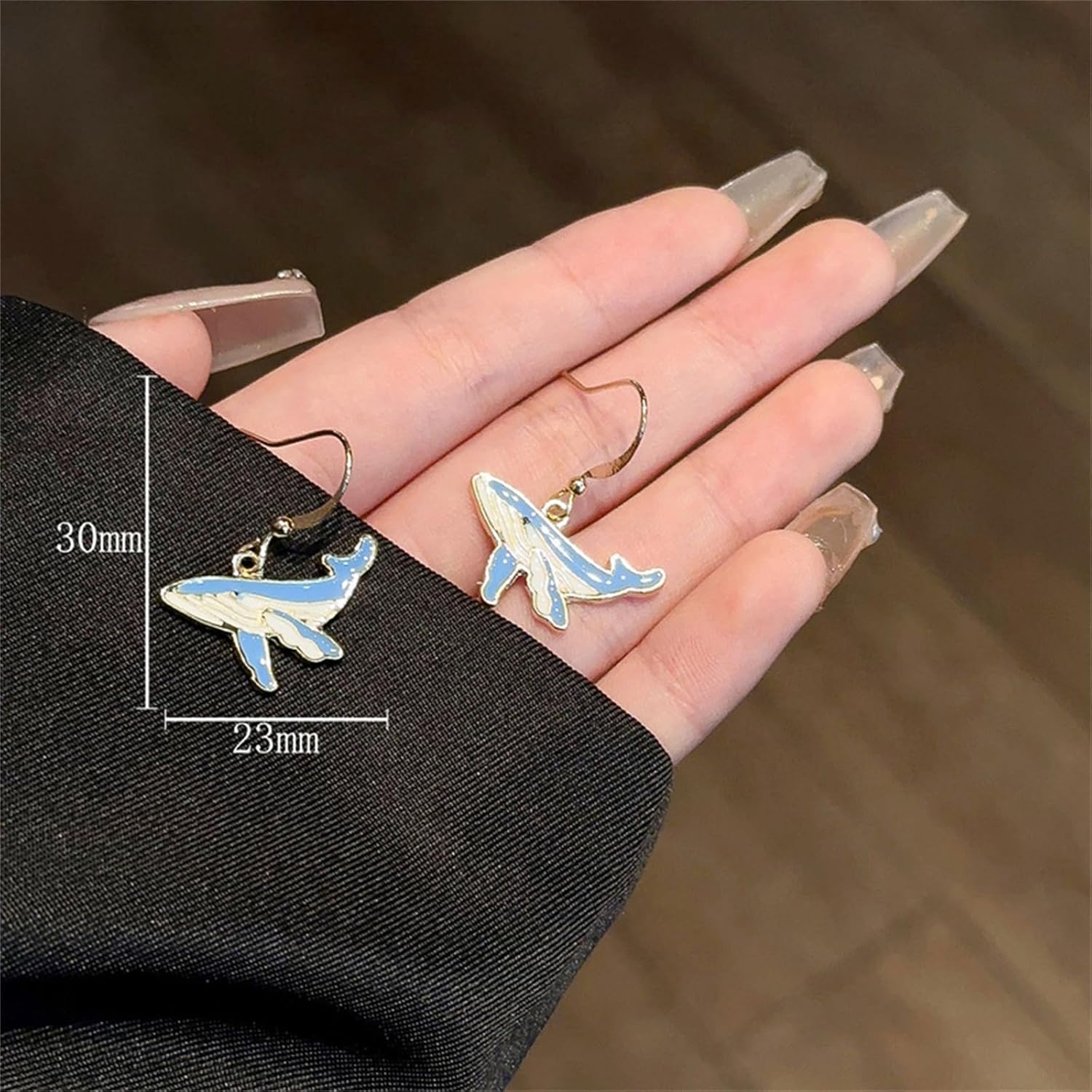 MALOYANVE World Oceans Day Earrings Funny Lightweight Whale Sea Shell Animals Dangle Drop Earrings Beach Jewelry Gifts for Women - Image 7