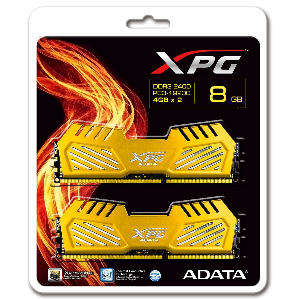 8GB AData XPG V2 DDR3 PC3-19200 2400MHz Dual Channel kit (2x 4GB