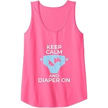 ABDL CGL Keep Calm and Diaper On Diaper Ageplay Butterflies Tank Top
