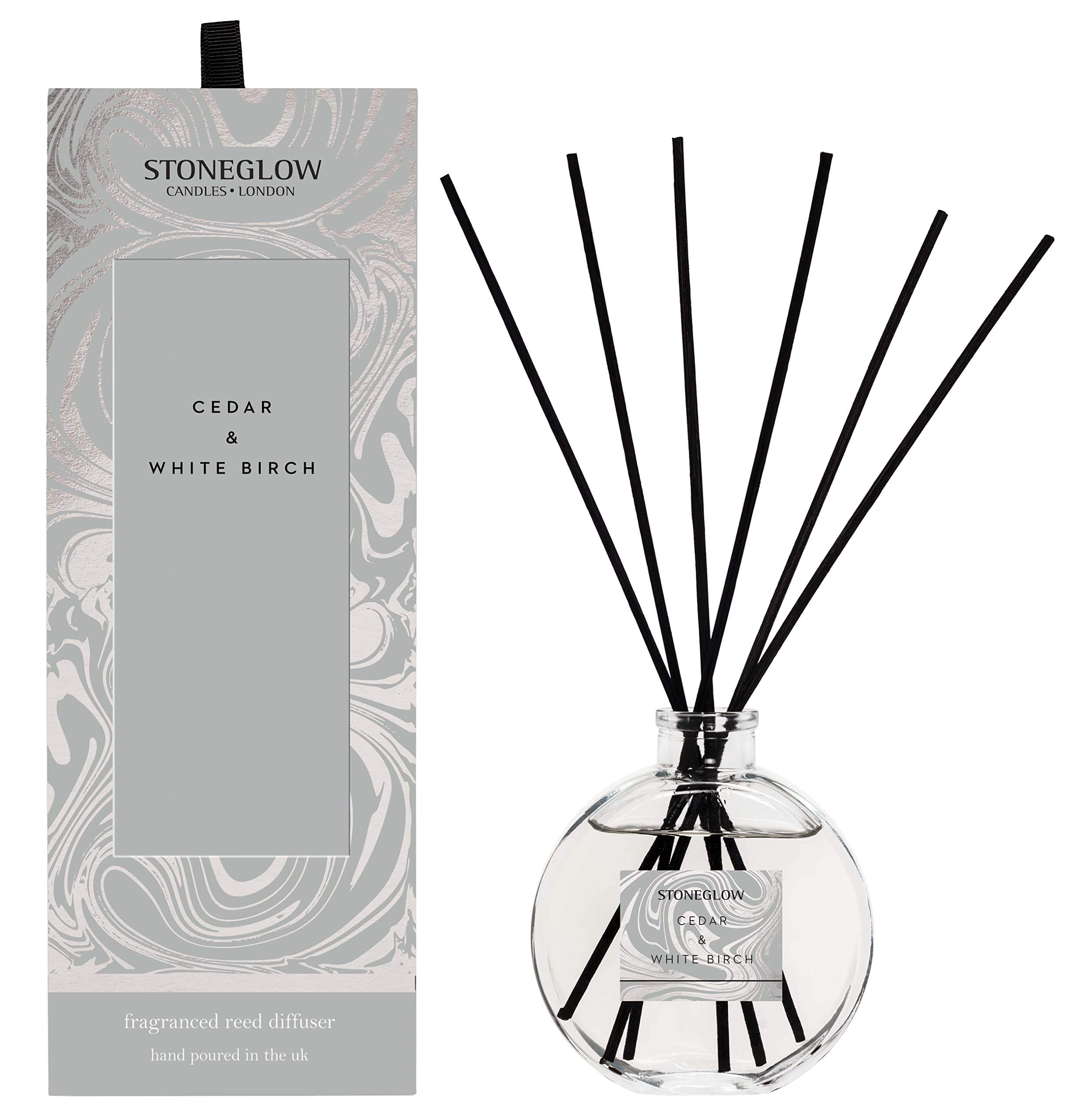 Stoneglow Candles London White Modern Classics - Cedar& Birch - Reed Diffuser