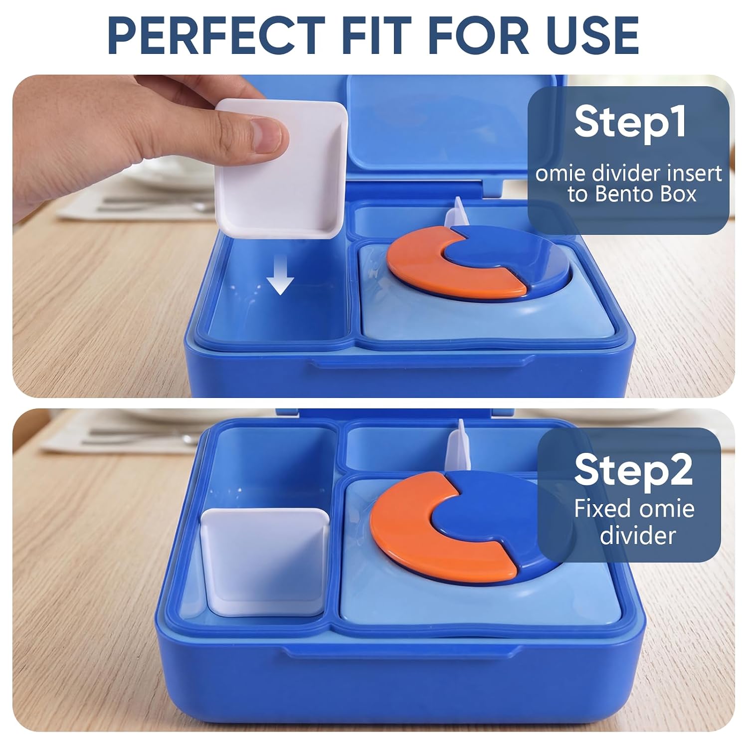 6 Pack Lunch Box Dividers Compatible with OmieBox, Reusable Divider Inserts, Lunch Box Insert Accessories for Separating Food & Snacks image 3