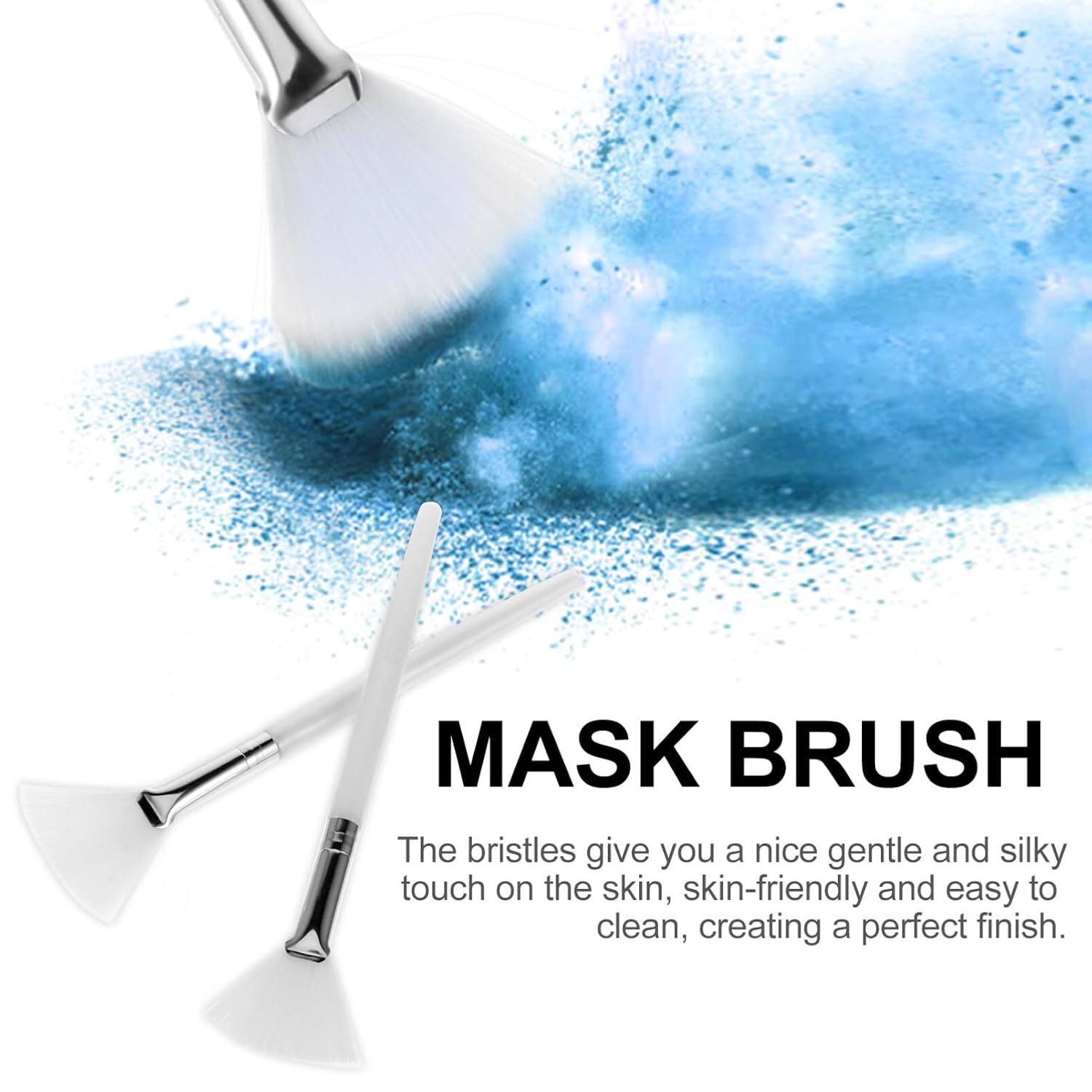 DOITOOL 2sets Quality Material Facial Brush Sleep Mask Brush Makeup Fan for Face Shapes 6pcs*2