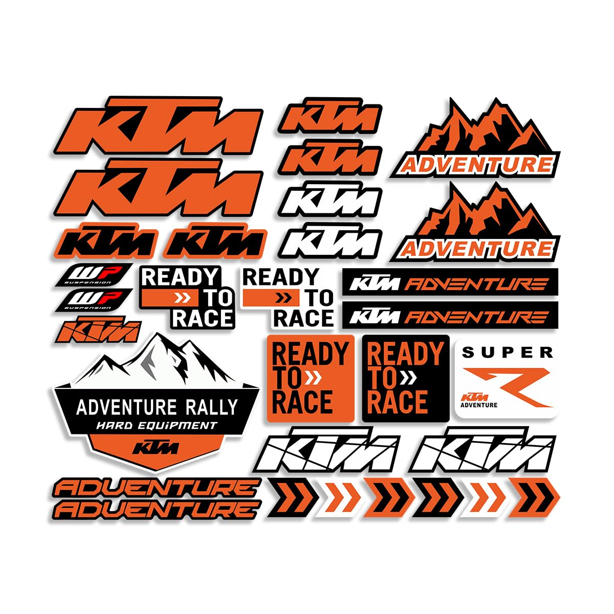 Autocollants De Moto, Autocollants Moto Réfléchissants En Vinyle, Motorcycle Stickers Decals Pour KTM 390 790 890 990 1190 Adventure 1290 Super Duke Ready To Race (FG-015