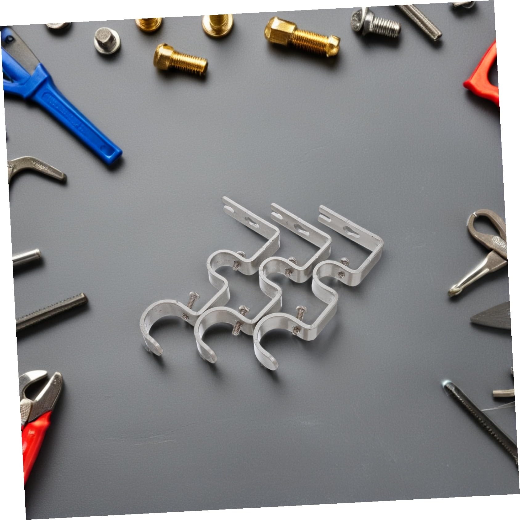 Lot de 6 Supports Centraux de Tringle à Rideaux en Fer Support pour Tringle Robuste pour Rideaux et Décoration D'intérieur