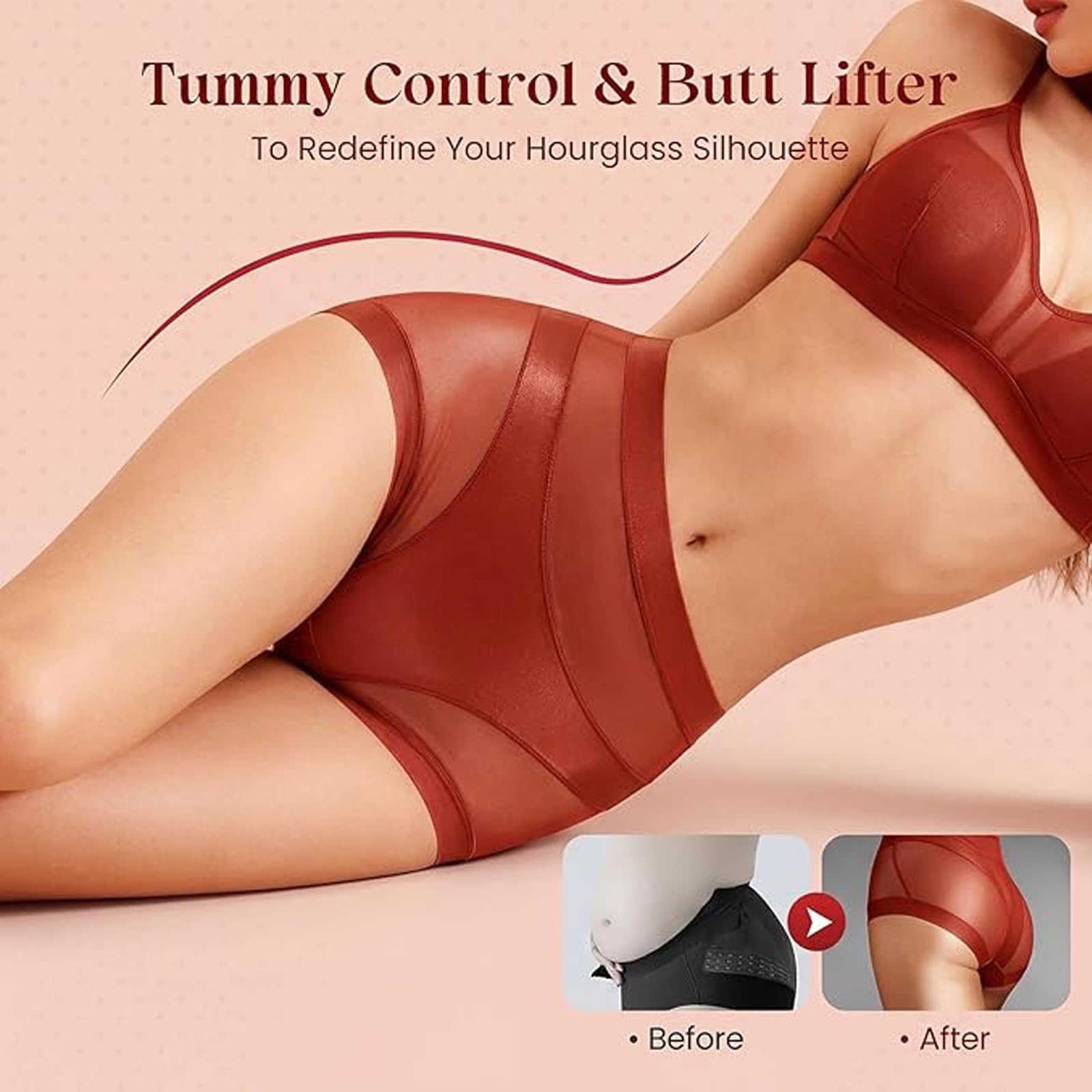 Ropa interior única con control de abdomen para mujer, ropa moldeadora, cintura alta, control de abdomen, sin costuras, faja