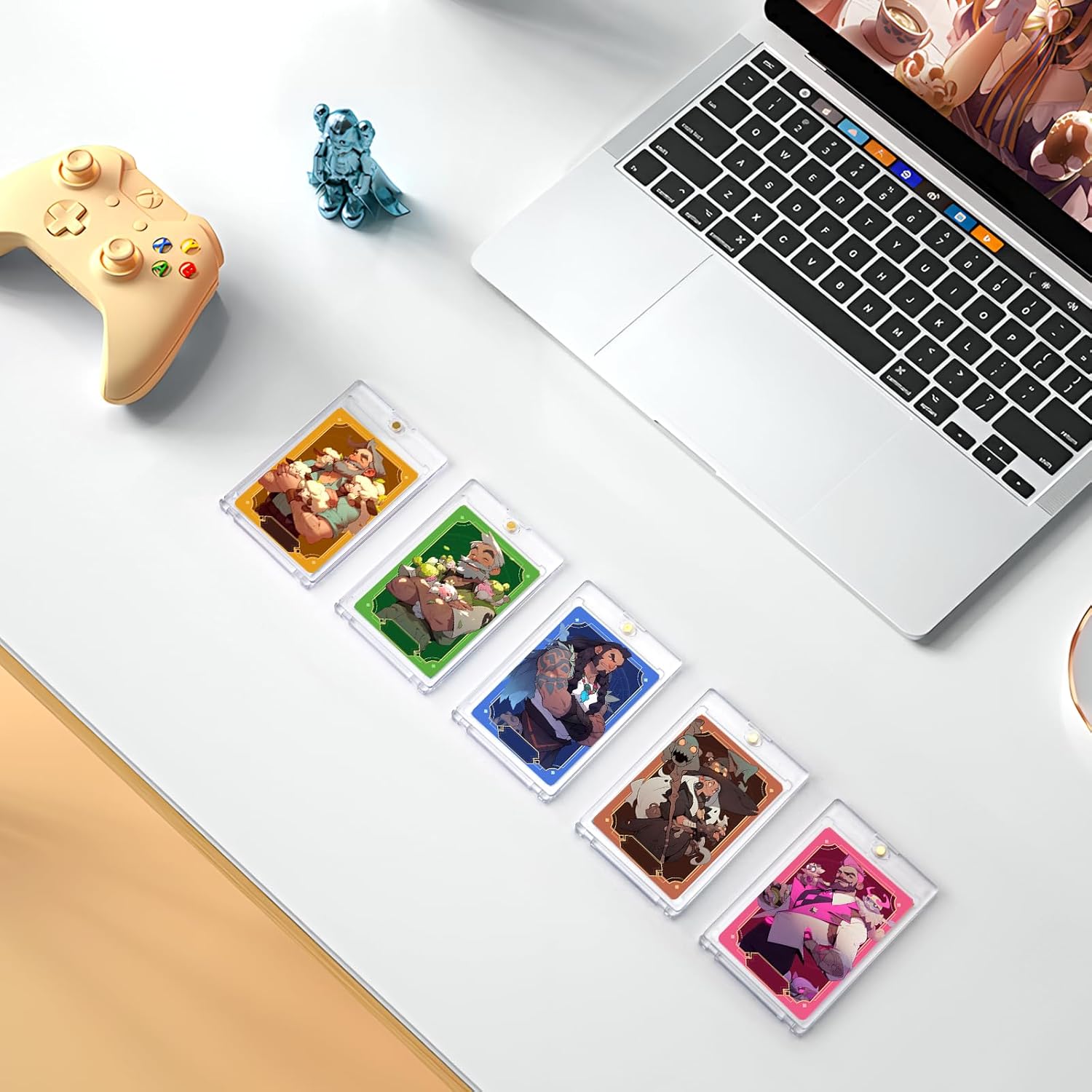 WISYOK 8 Pcs Magnetic Card Holder, 35pt Ultra Pro One Touch Card Holder, UV Card Protectors Hard Plastic for Sports Cards, Magnet Case, Trading Card Display