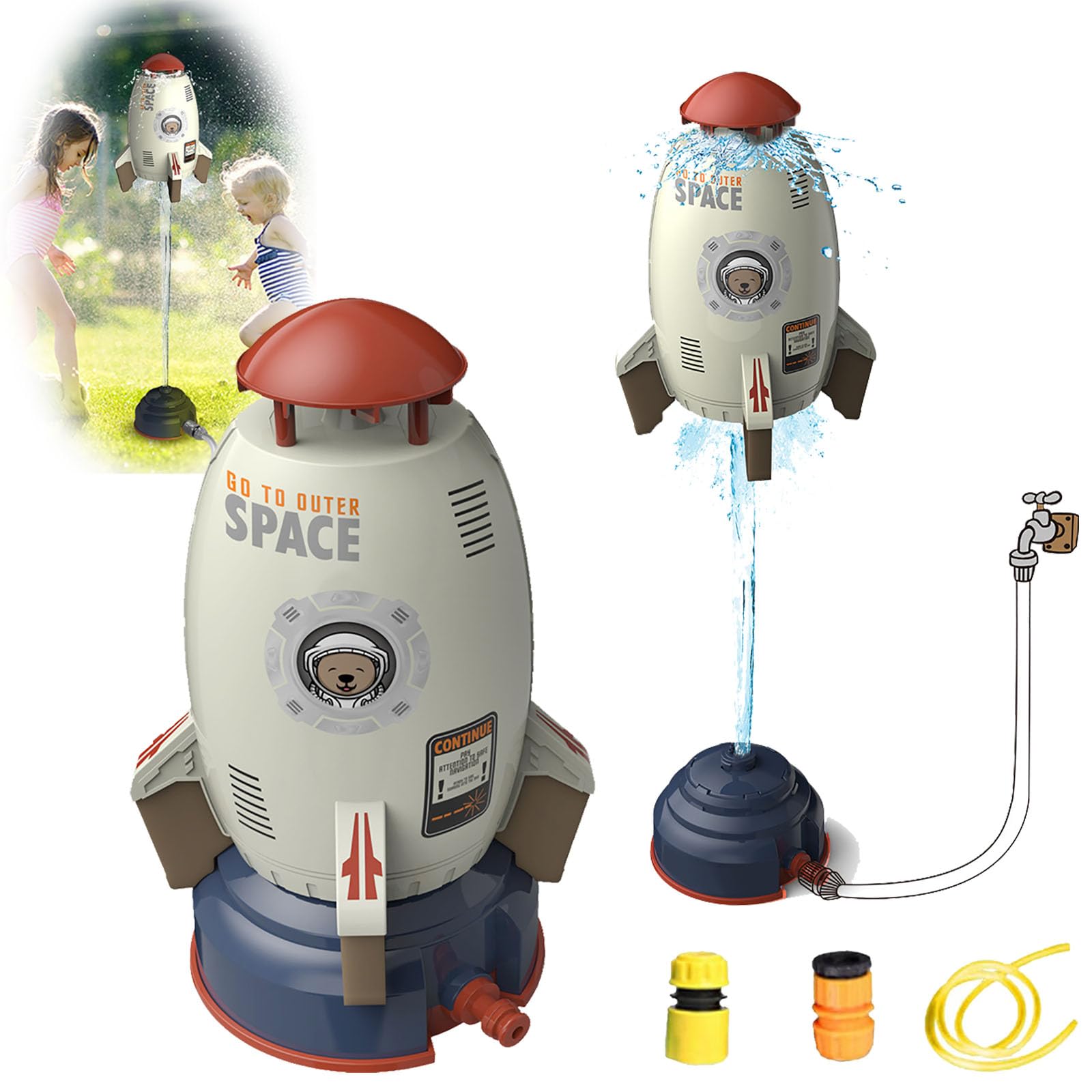 Archi Rocket Launcher, Archi Rocket, Archirocket Launcher,Water Rocket Sprinkler for Kids Toy,Archi Rocket Launcher Sprinkler,Rocket Water Sprinkler,Summer Outdoor Sprinkle Rocket Toy (C)