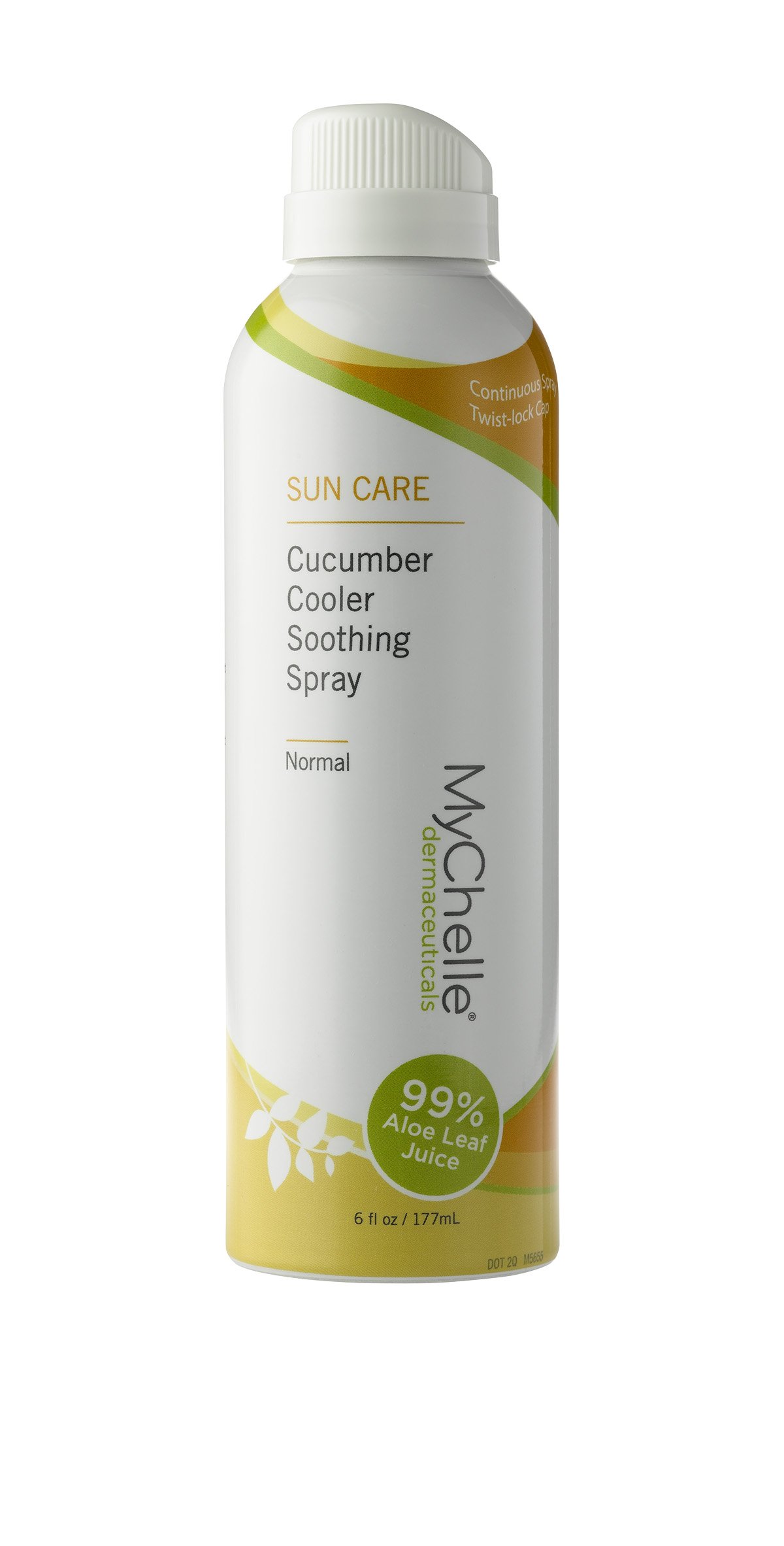 MyChelle Cucumber Cooler Soothing Spray, 99% Aloe Leaf Juice And Cucumber Extract After Sun Care for All Skin Types, 6 fl oz