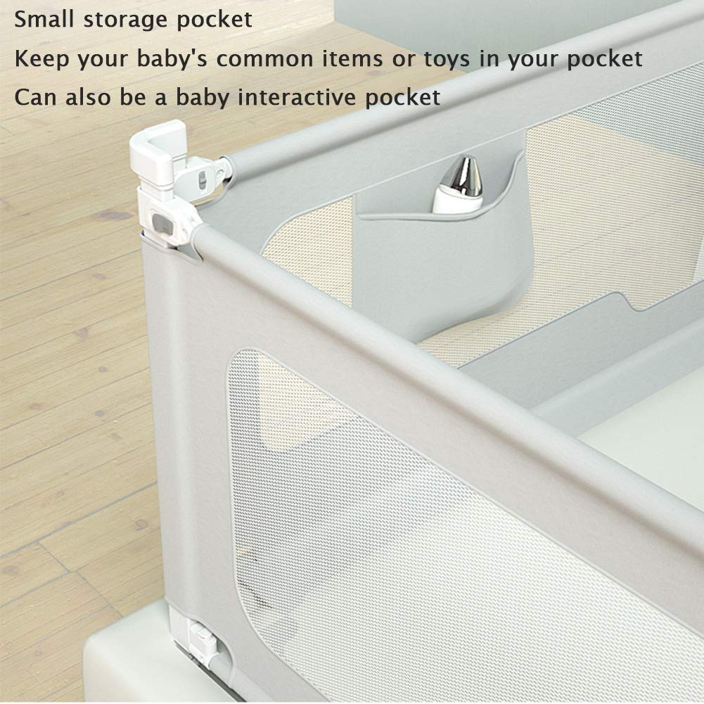 Ringhiere di protezione per bambini per la sicurezza del comodino, lunetta di protezione universale per bambini, barriera di sicurezza regolabile, soluzione completa a prova di bambino