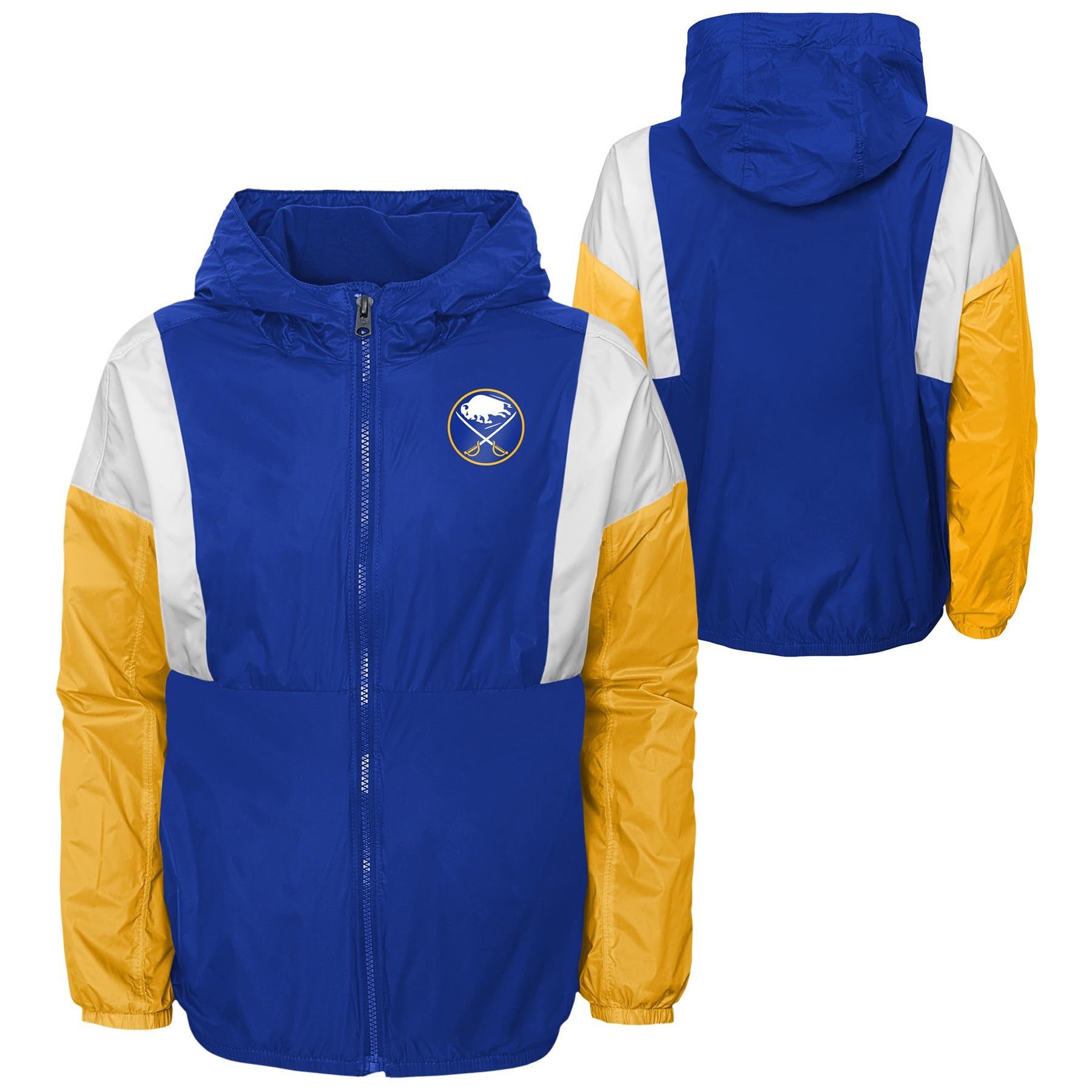 Outerstuff NHL Buffalo Sabres Boys Youth Hooded Stadium Wind Breaker Jacket, X-Large (20)
