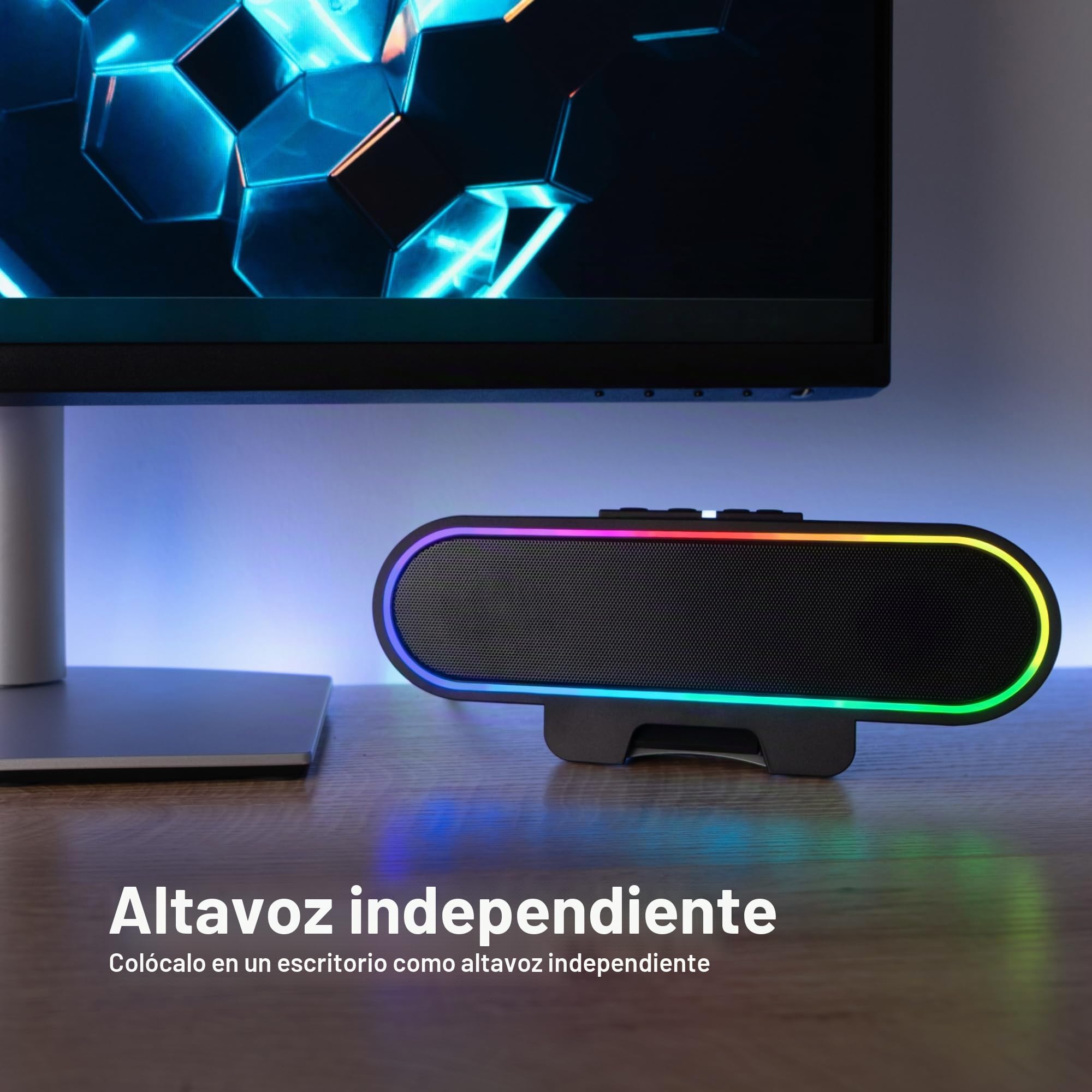 Cyber Acoustics CA-2890GX - Altavoz USB para juegos, 10 W, luces LED de