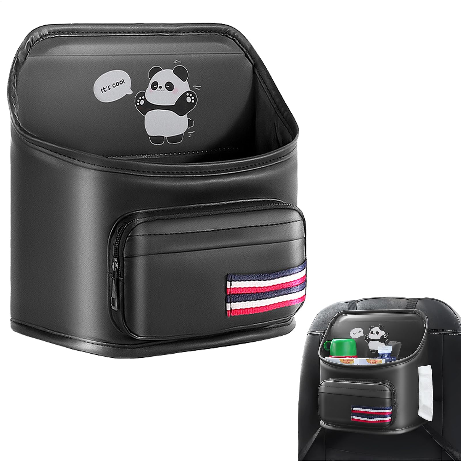 Boîte de rangement siège de voiture et porte-mouchoirs en cuir pour SUV