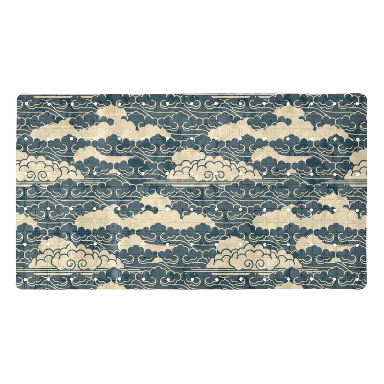 Alfombrillas antideslizantes para el baño de niños y ancianos con diseño japonés Cloud