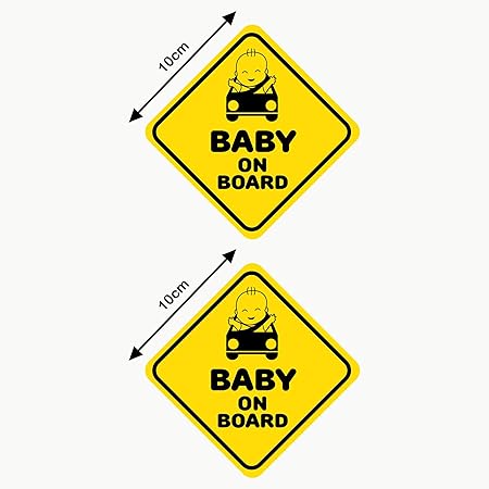 Amazon Fr Autodomy Autocollants Baby On Board Bebe A Bord Baby In Car Pack De 2 Unites Pour Voiture Usage Interne