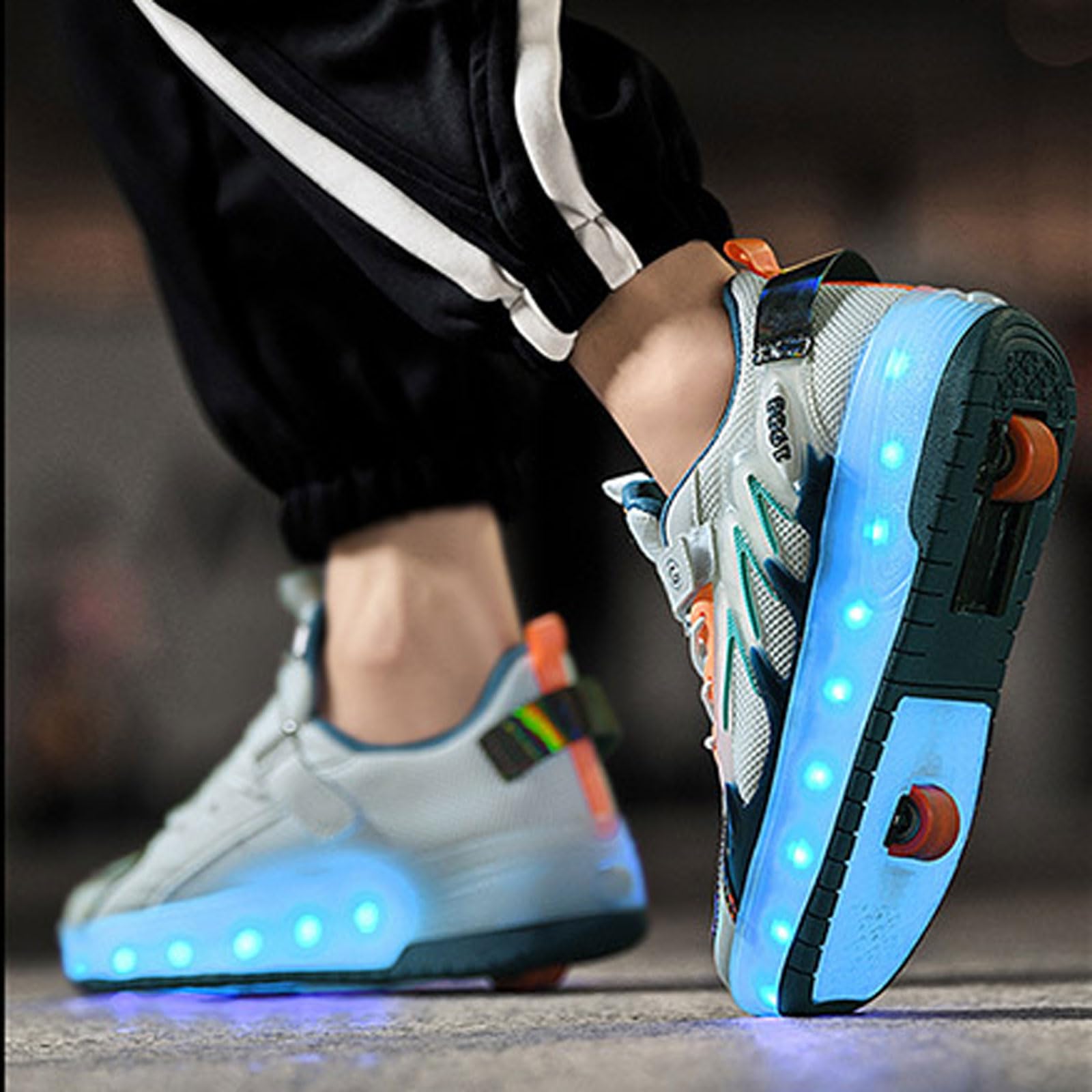 Zapatillas Deportivas con Ruedas para niños,Zapatos con Ruedas y LED Luces para Niña,2 en 1 Zapatillas con Ruedas,2 en 1,Comodidad,para Regalos de cumpleaños y Navidad