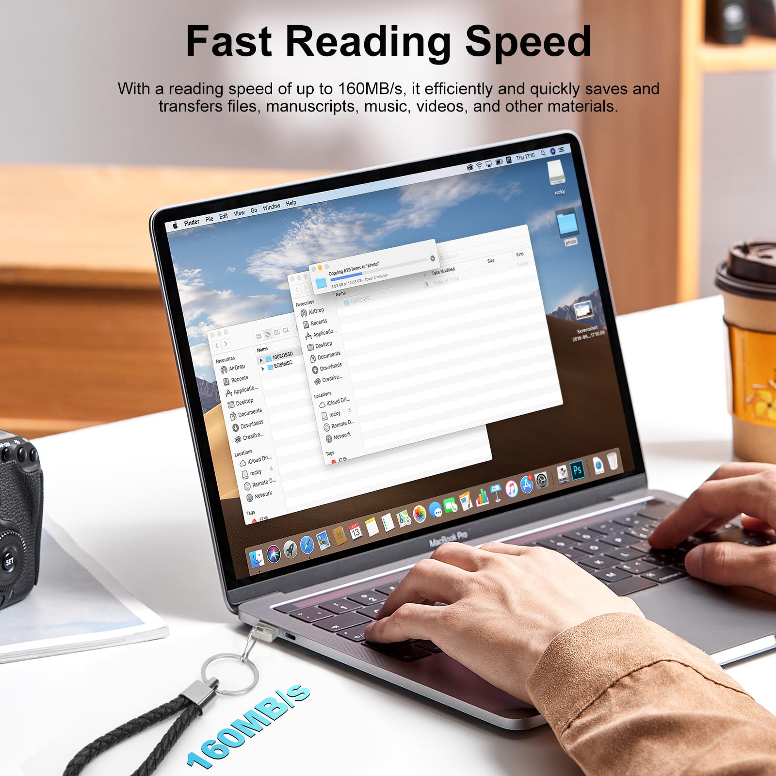 LEIZHAN Unità flash USB 3.0, Mini unità flash USB, unità flash USB per auto, unità flash USB con portachiavi per PC, laptop, ecc. (32GB,Argento)