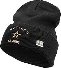 e4Hats.com US Army Retired Military Embroidered 12 Inch Long Knitted Beanie