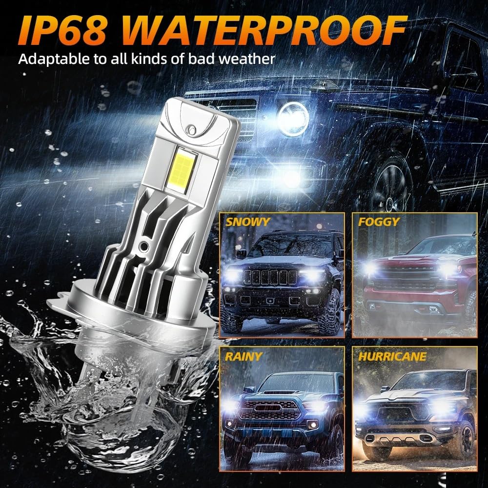 Reflektor dalekosiężny Pasuje do Audi A3 2003-2013 przednia lampa czołowa samochodu 12V 2 szt. 6000K bezprzewodowe reflektory LED 30000 lm Żarówki halogenowe