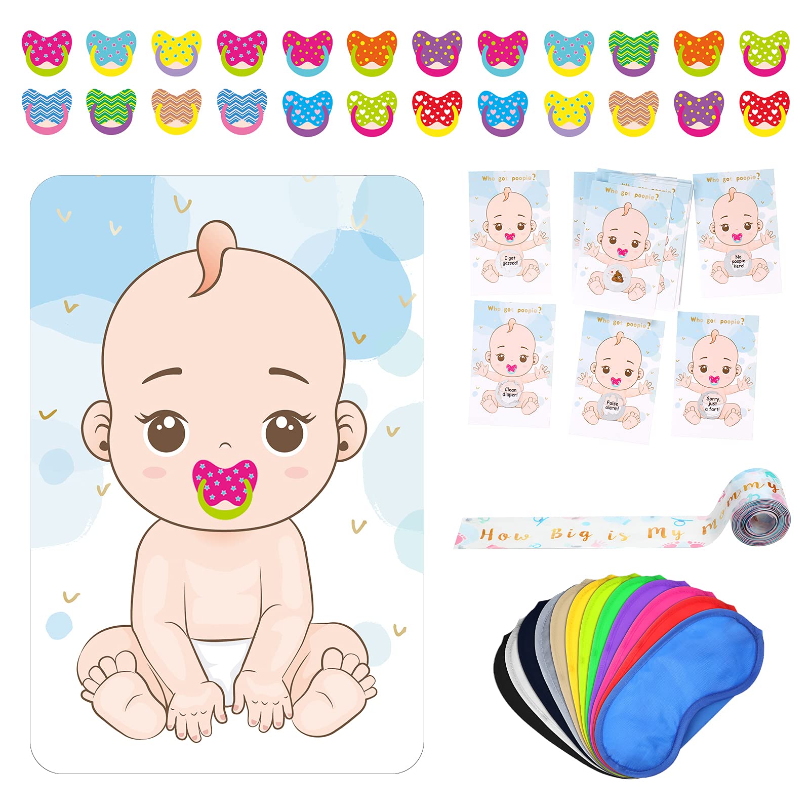 Buy Baby Shower Party Games Set Includes Pin the Pacifiers on the Baby
