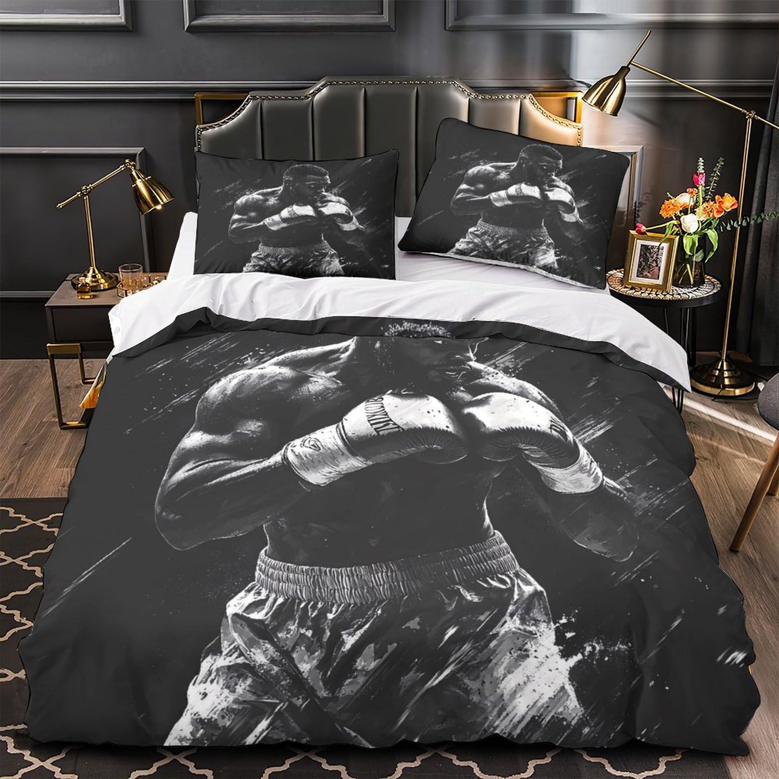 Housse de couette respirante et super douce avec fermeture éclair pour parure de lit 220x240