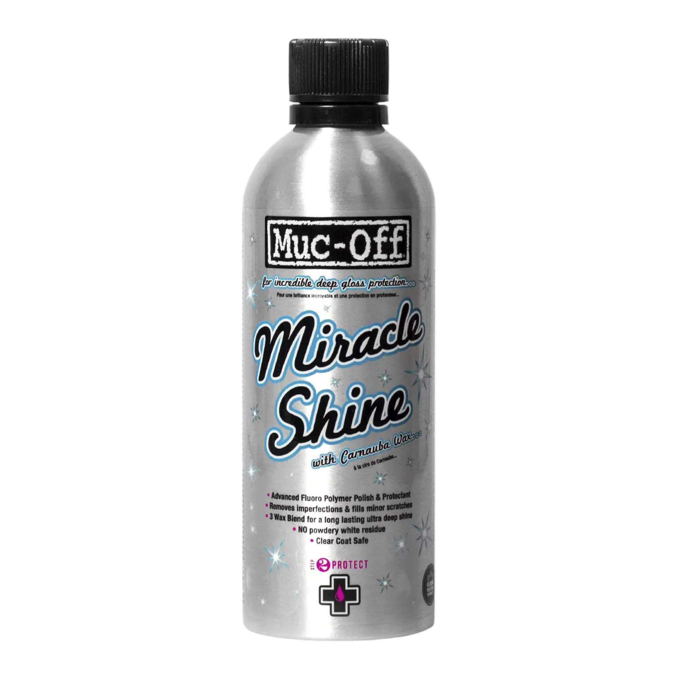 Muc Off Miracle Shine, 500 ml - Hochwertige Hartwachs Politur und Schutzmittel mit Carnauba-Wachs - Sprühwachs Geeignet Für Fahrräder, Motorräder und Als Autowachs