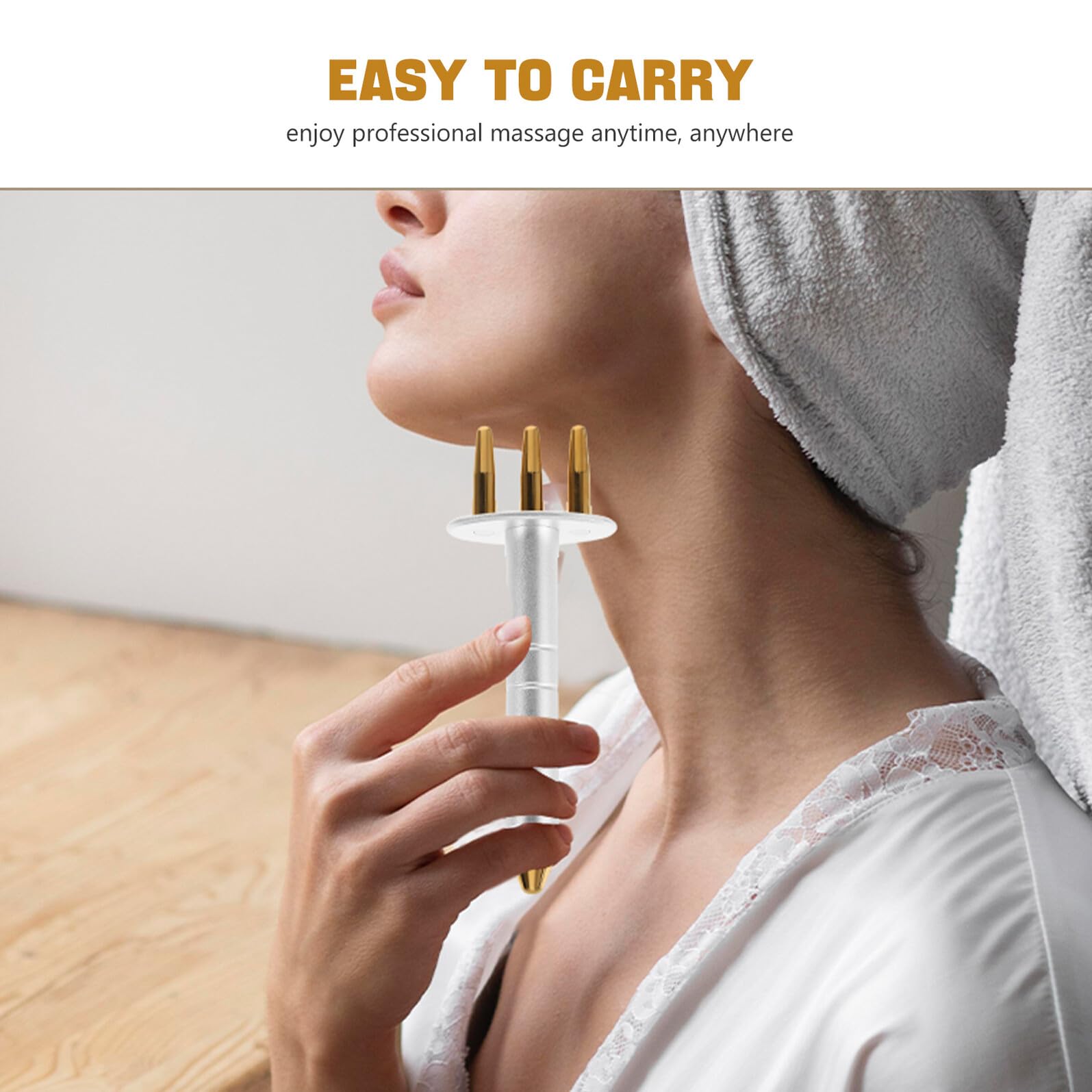CALLARON Magnetyczny Kij Do Masażu 3-widełkowy Masażer Do Twarzy Pióro z Punktem Spustowym Twarzy Punktu Spustowego 3-widełkowy Gua Sha Masager Punktowy Spustu Silver