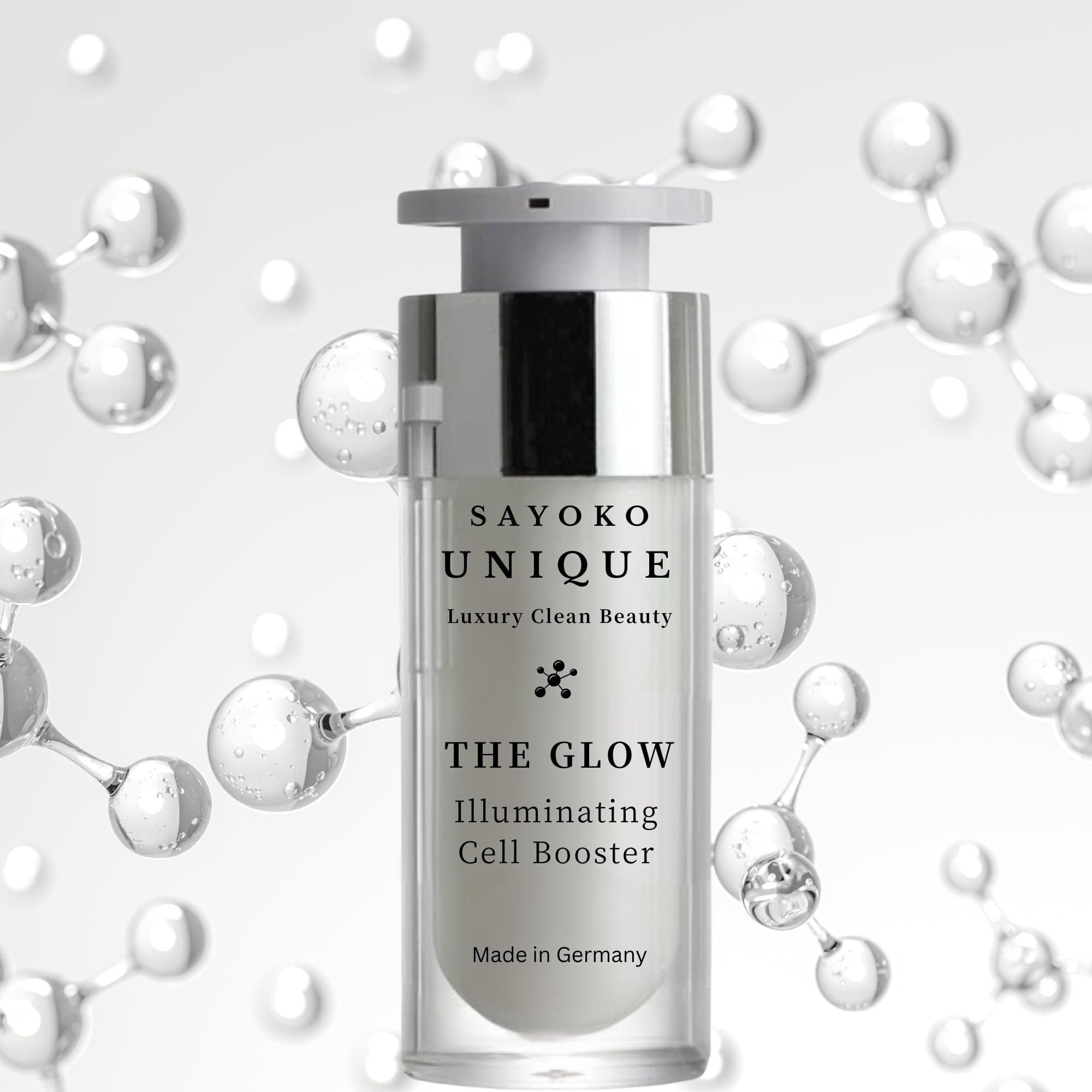 THE GLOW – Illuminating Cell Booster | Veganes Anti-Aging Serum mit Bakuchiol, Hyaluron & Peptiden | Gesichtspflege für strahlende, glatte Haut - Parfumfrei · Vegan · Made in Germany · Clean Beauty