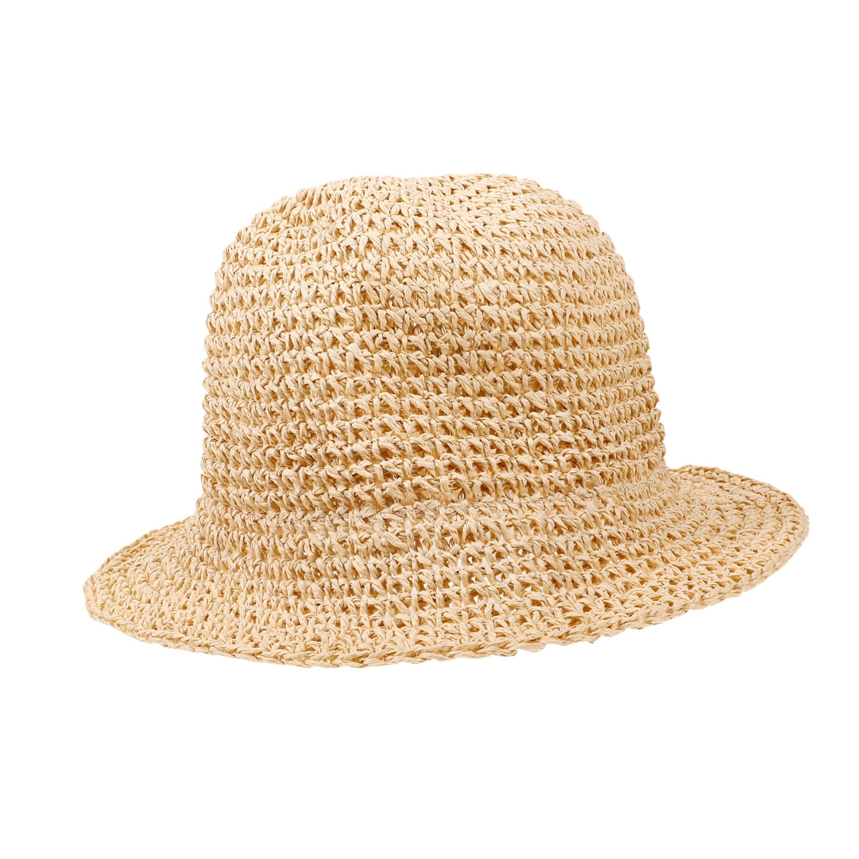 4pezzi Cappello Secchiello Woven per Sole Protezione UV Leggero e Pieghevole per attività all Aperto Come Spiaggia Escursioni e Shopping Stile Casual per Adolescenti